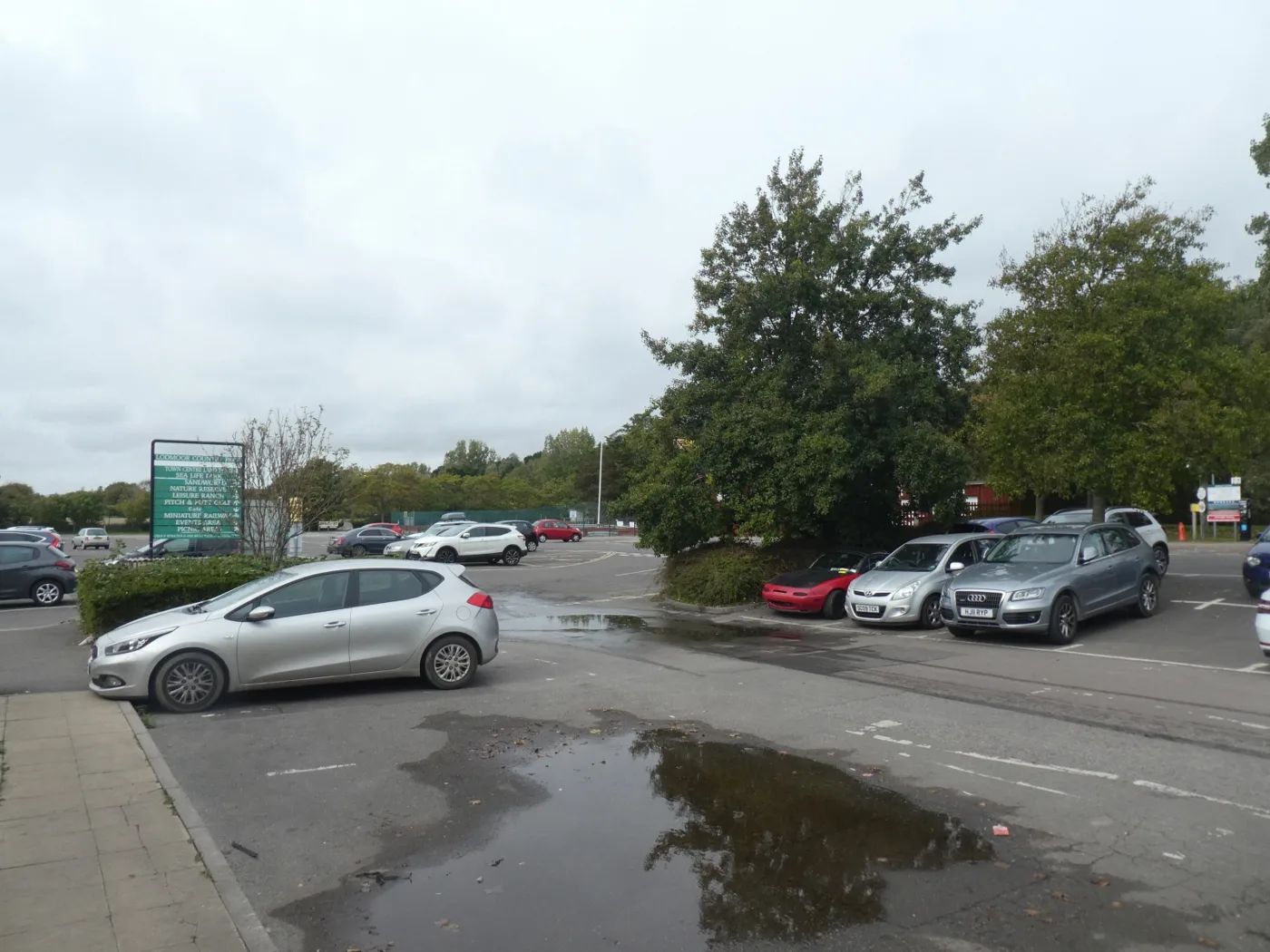 The car park at Lodmoor, Weymouth. Its tariff nearly doubles between 1 April and 31 October, while the larger Swannery car park across town charges the same price all year